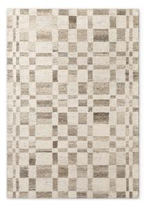 Covor crem țesut manual din lână 80x150 cm Boho 1.0 Structa – Vikosa