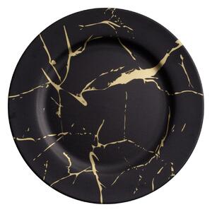 Farfurie decorativa 33cm, negru, Decor Marble
