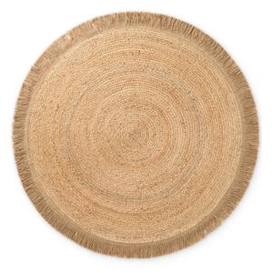 Covor în culoare naturală reversibil/țesut manual rotund din iută ø 150 cm Nuru – Hanse Home