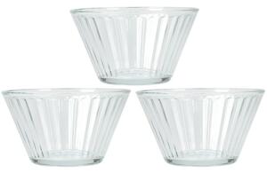 EH Set de boluri de sticlă Stripes 3 buc, 300 ml