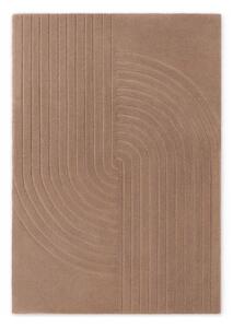 Covor bej țesut manual din lână 80x150 cm Arcura – Vikosa