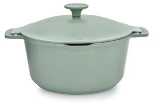 Oala cu capac 24cm, 4.4L, invelis Qualum Basic, Fern