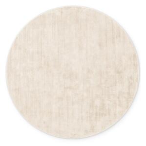 Covor fildeș țesut manual rotund din viscoză ø 120 cm Noemi – Vikosa