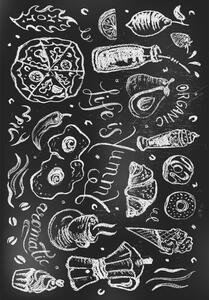Covor negru lavabil 80x150 cm Life Is Yummy – Vitaus