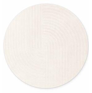 Covor crem țesut manual rotund din lână ø 120 cm Arcura – Vikosa