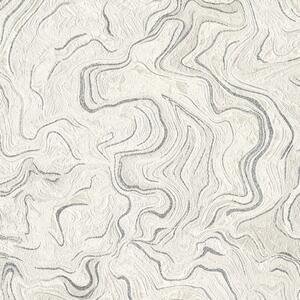 Tapet geometric living, vinil gri, model Sula