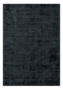 Covor negru țesut manual din viscoză 80x150 cm Noemi – Vikosa