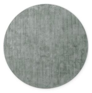 Covor albastru deschis țesut manual rotund din viscoză ø 120 cm Noemi – Vikosa