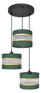Lustră pe cablu HELEN 3xE27/15W/230V verde/auriu