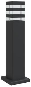 Lampă de podea de exterior, negru, 50 cm, aluminiu