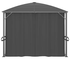 Pavilion cu perdele, antracit, 400 x 300 x 265 cm