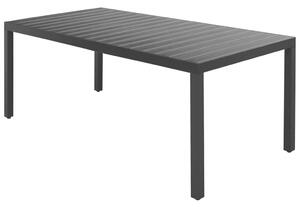 Set mobilier de masă, 9 piese, negru, ratan PVC
