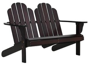 Scaun Adirondack dublu, maro, lemn
