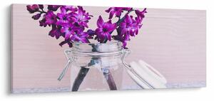 Tablou cu flori violete (120x50 cm)