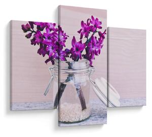 Tablou cu flori violete (90x60 cm)