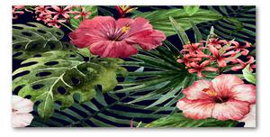 Tablou sticlă flori tropicale