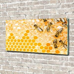 Tablou pe pe sticlă albinele lucrătoare