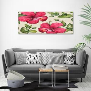 Print pe canvas hibiscus roz