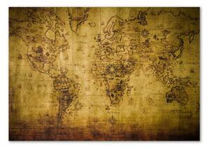 Tablou Printat Pe Sticlă harta lumii vechi