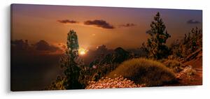 Tablou naturii cu apus de soare (120x50 cm)