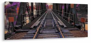 Tablou cu pod de cale ferată (120x50 cm)