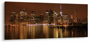 Tablou orașului nocturn (120x50 cm)