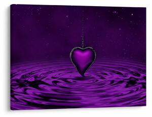 Tablou ci inima violetă (70x50 cm)
