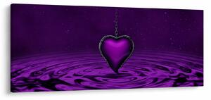 Tablou ci inima violetă (120x50 cm)