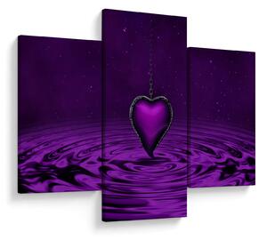 Tablou ci inima violetă (90x60 cm)
