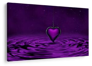 Tablou ci inima violetă (90x60 cm)