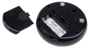 Ceas digital LED cu touchscreen, alarma, temperatura, umiditate, 7.7 cm, negru