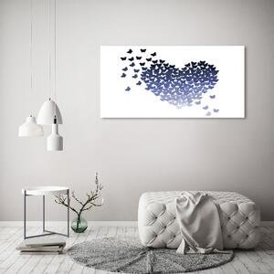 Tablou canvas Inima cu fluturi
