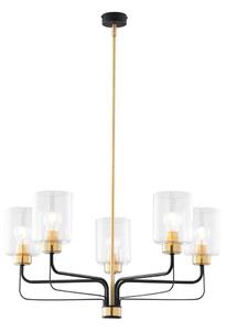 Jupiter 1882 - Candelabru pe tijă CERES 5xE27/15W/230V auriu/negru