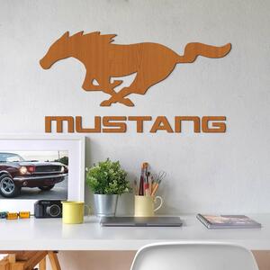 DUBLEZ | Sigla din lemn a mașinii - Logo Mustang
