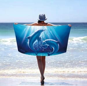 Prosop de plajă cu delfini Lățime: 100 cm | Lungime: 180 cm