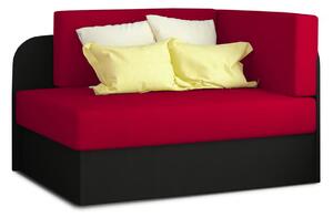 Canapea mica extensibila ROSA, rosie/neagra
