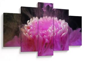 Tablou cu floare în fum roz (150x105 cm)
