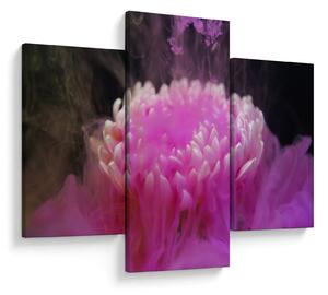 Tablou cu floare în fum roz (90x60 cm)