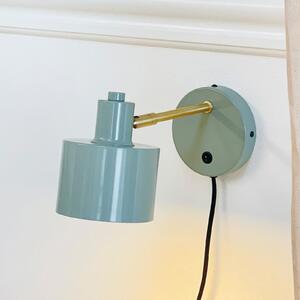 Dyberg Larsen Aplică de perete Ocean, verde măslin, adâncime 30 cm, Verde, Camera de zi / sufragerie, Metal, Design