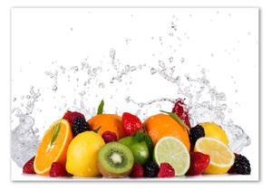 Tablou Printat Pe Sticlă Fructele si apa
