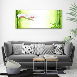 Tablou canvas Orhidee și bambus