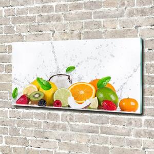 Fotografie imprimată pe sticlă Fructele si apa