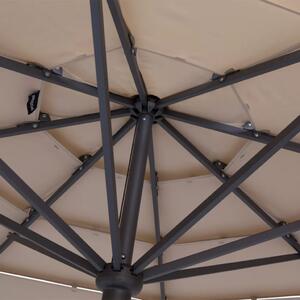Madison Umbrelă soare Syros gri taupe 350cm rotundă structură deschisă PC12P015