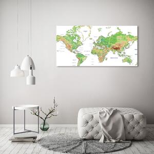 Tablou Printat Pe Sticlă harta lumii