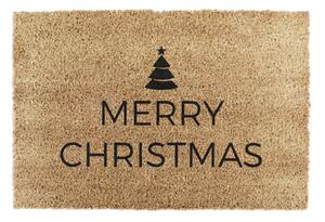 Covoraș de intrare din fibre de nucă de cocos 40x60 cm cu model de Crăciun Merry Christmas – Artsy Doormats