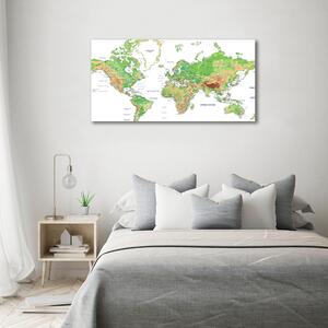 Tablou Printat Pe Sticlă harta lumii