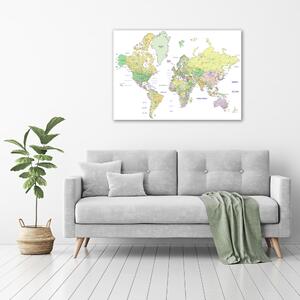Tablou din Sticlă harta lumii