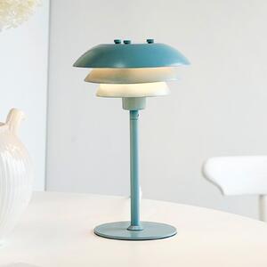 Dyberg Larsen Lampa de masă SIXTEEN, albastru gheață, metal, E27, Albastru, Camera de zi / sufragerie, Metal, Scandinavă