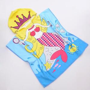 Prosop poncho copii Culoare Albastru, SEA PRINCESS 60 x 120 cm