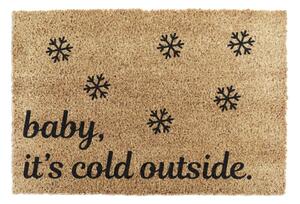 Covoraș de intrare din fibre de nucă de cocos 40x60 cm cu model de Crăciun Baby It's Cold Outside – Artsy Doormats